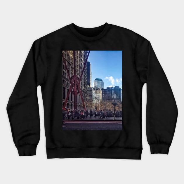 Zuccotti Park, Manhattan Crewneck Sweatshirt by eleonoraingrid